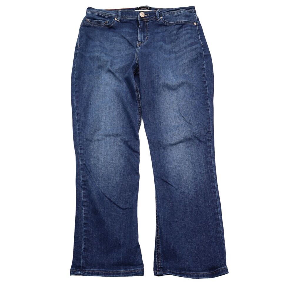 Lee Pants Womens 12 Blue Modern Series Mid Rise Fit Denim Casual Jeans